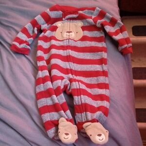 Cozy Bear Striped Baby Onesie